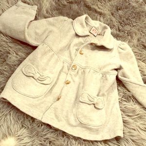 Juicy Couture Girls Gray Sweater Jacket